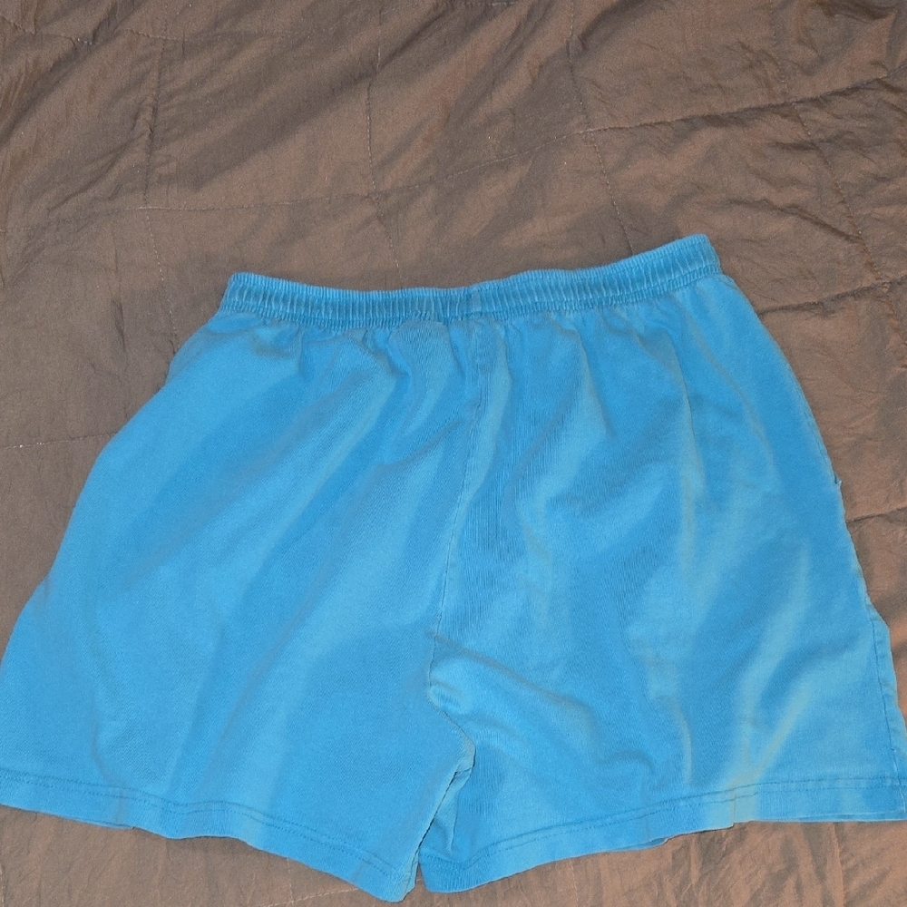 St. Johns Bay Blue Athletic Shorts with Elastic Waistband - Picture 2 of 7